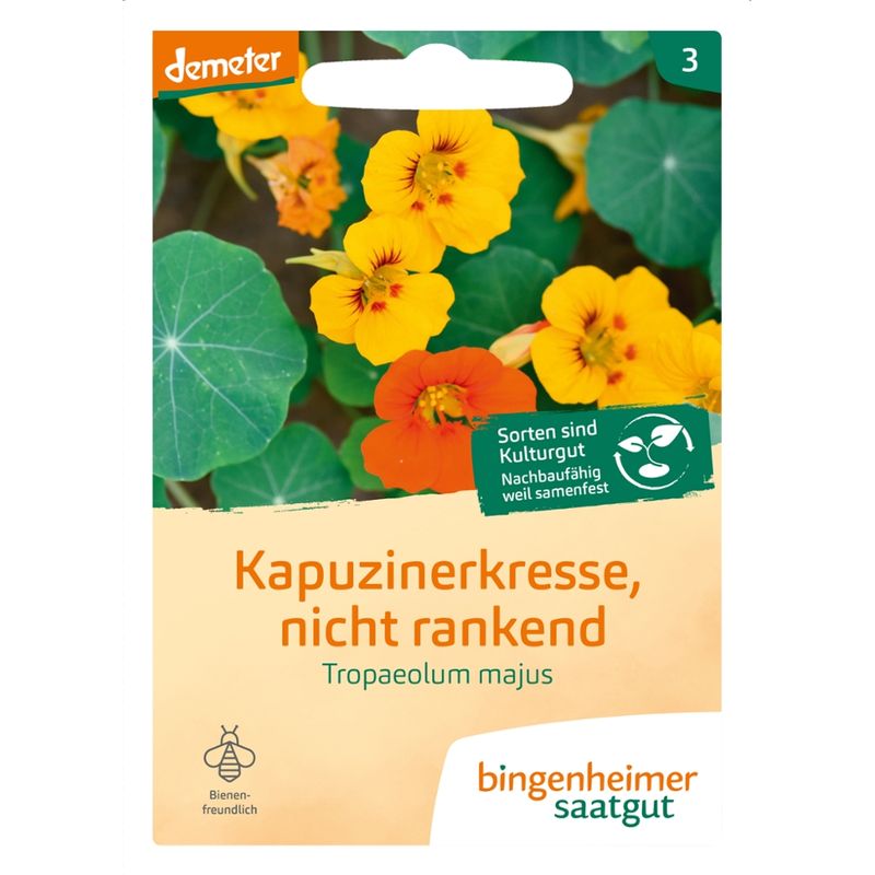 Bingenheimer Saatgut Kapuzinerkresse, nicht rankend - Blumen (Saatgut) - Produktbild
