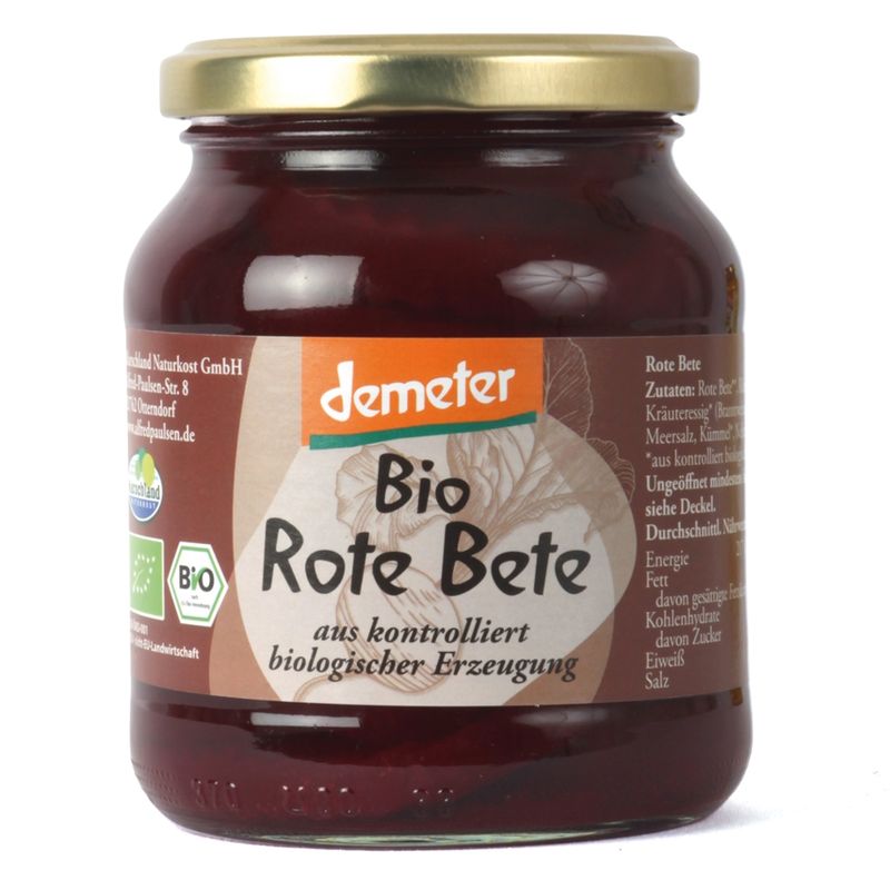 Marschland  demeter Bio-Rote Bete ohne Zuckerzusatz 370 ml Gl. MARSCHLAND - Produktbild