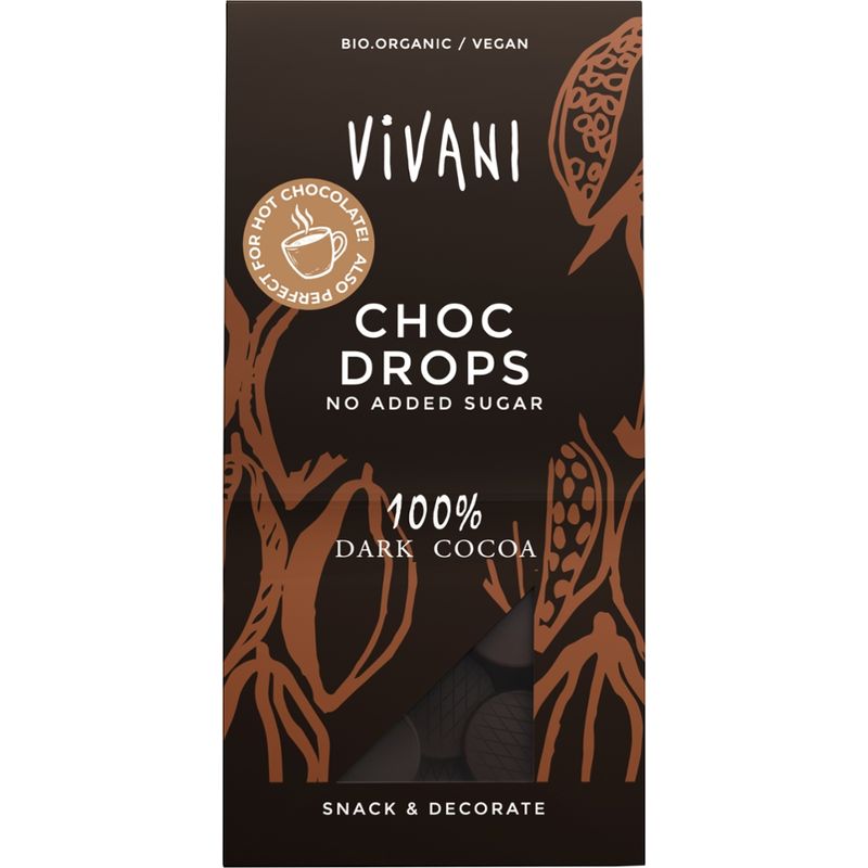 Vivani Choc Drops 100% - Produktbild