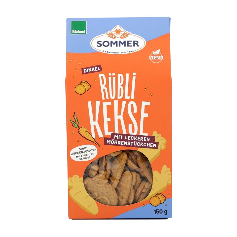 SOMMER BACKKUNST SEIT 1864 BIOLAND Dinkel Rübli vegan - Produktbild