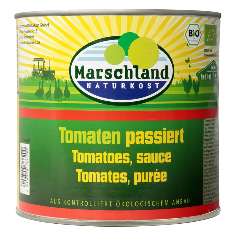 Marschland  Bio-Tomaten passiert 2.650 ml Ds. MARSCHLAND - Produktbild