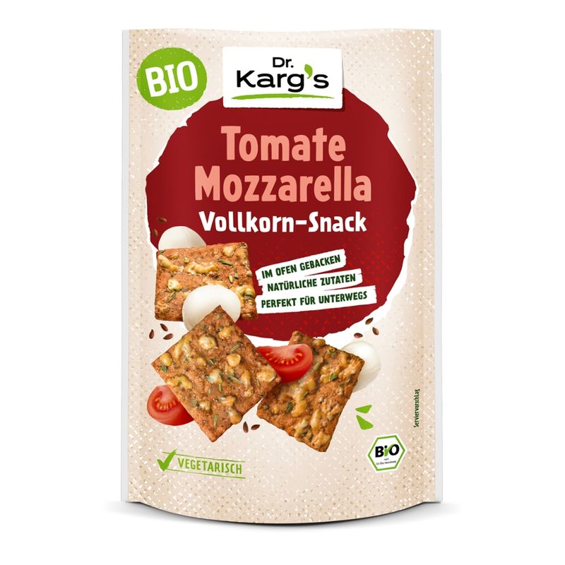 Dr. Karg´s Genuss mit Biss Bio Vollkorn-Snack Tomate & Mozzarella - Produktbild