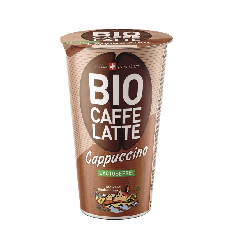 Molkerei Biedermann Bio lactosefrei Caffe Latte Cappuccino - Produktbild