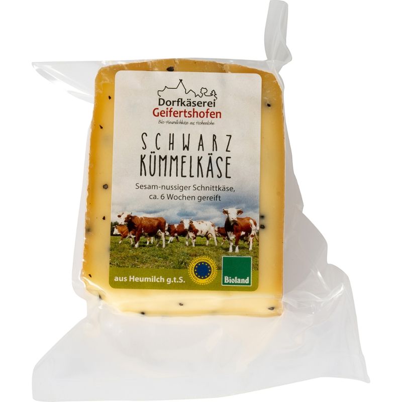 Dorfkäserei Geifertshofen Geifertshofener Schwarzkümmelkäse 140g - Produktbild