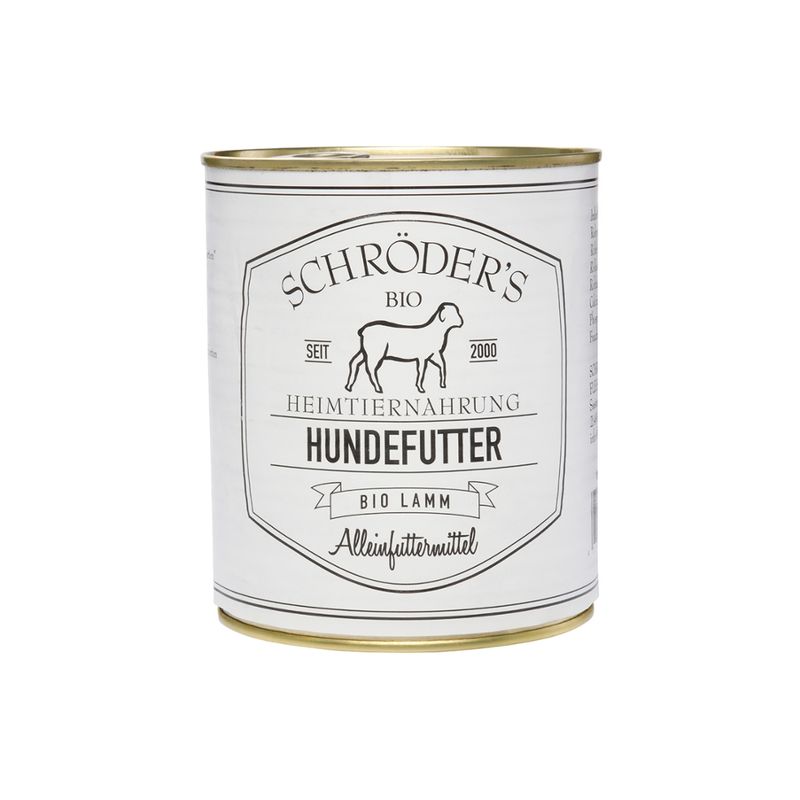 Schröder's Bio Fleisch- und Wurstwaren Hundefutter Lamm 800 g - Produktbild