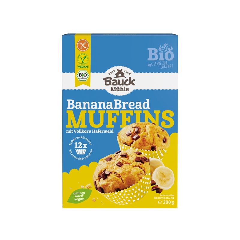 Bauck Mühle Banana Bread Muffins Bio gf - Produktbild
