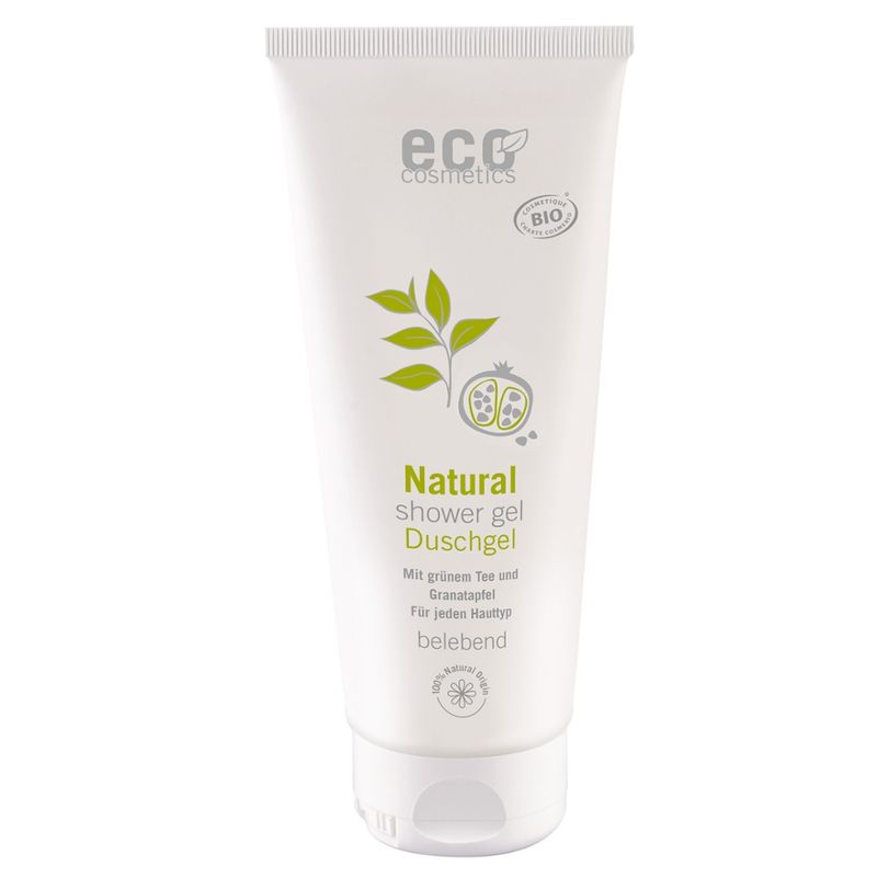 eco cosmetics Duschgel mit grünem Tee und Granatapfel - Produktbild