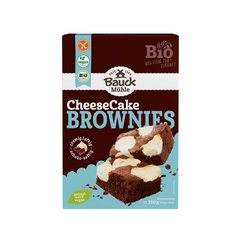 Bauck Mühle Cheesecake Brownies  Bio, glutenfrei - Produktbild