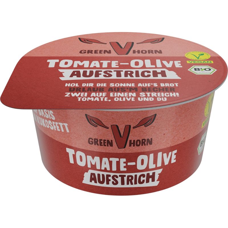 Greenhorn Greenhorn veganer Bio Aufstrich Tomate-Olive - Produktbild