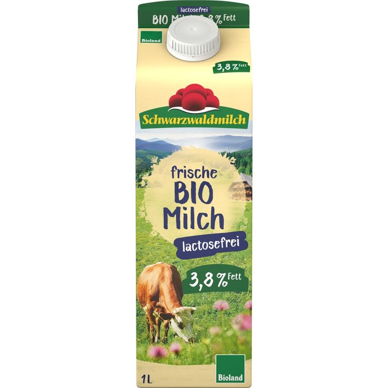Schwarzwaldmilch BIO SWM BIO lact.frei Frischmilch 3,8% 10x1L PG - Produktbild