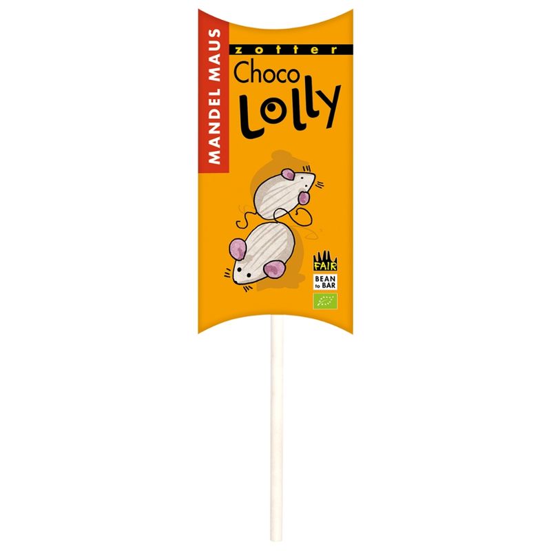 Zotter Schokolade Choco Lolly - Mandel Maus - Produktbild