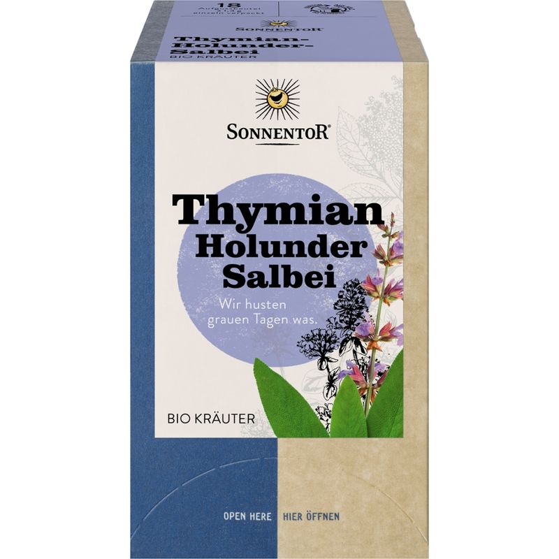 Sonnentor Thymian-Holunder-Salbei, Doppelkammerbeutel - Produktbild
