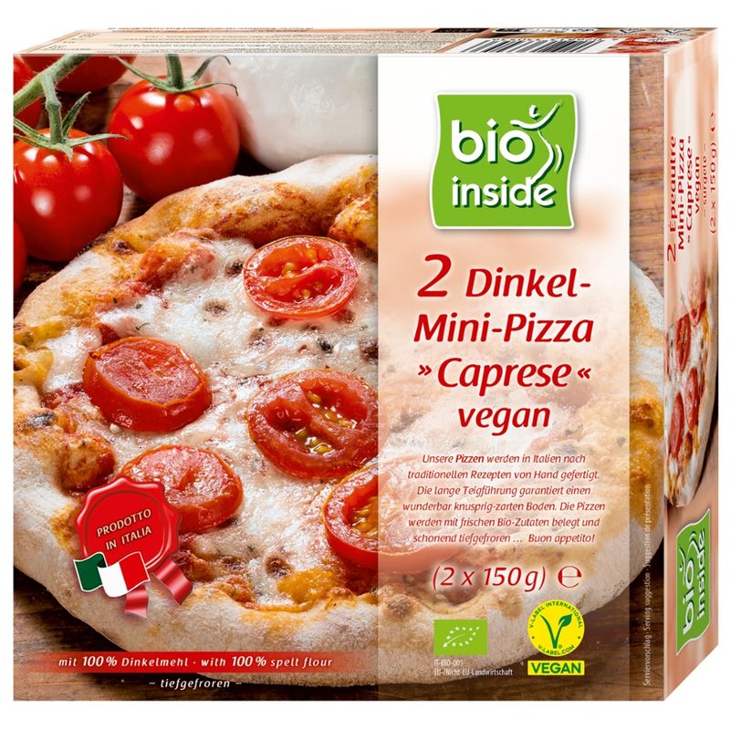 bio inside Dinkel-Mini-Pizza "Caprese" vegan - Produktbild