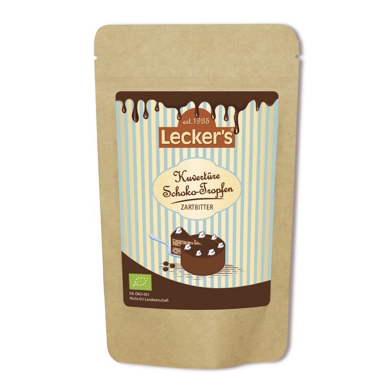 Lecker´s Kuvertüre Schoko-Tropfen zartbitter - Produktbild