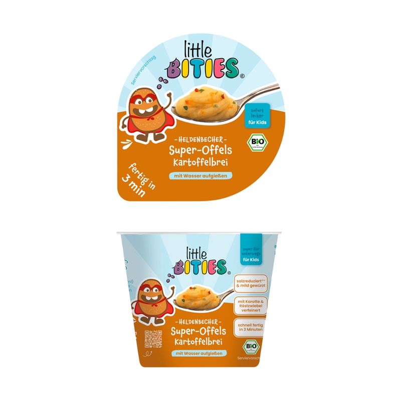 little BITIES Bio HELDENBECHER Super-Offels Bio Kartoffelbrei-Cup für Kinder - Produktbild