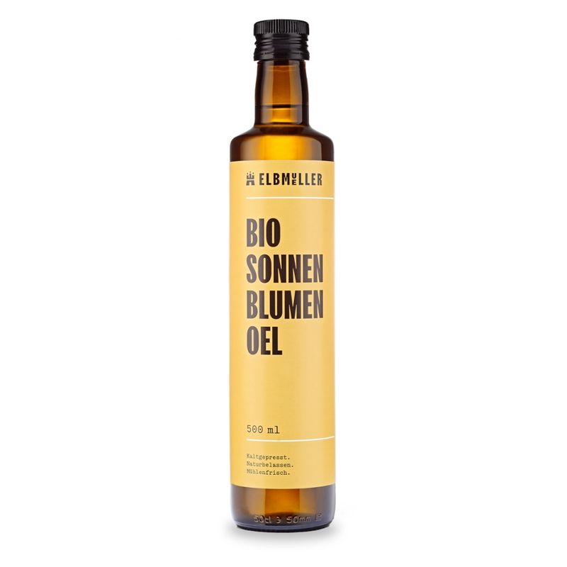 Elbmüller Elbmüller Bio Sonnenblumenöl kaltgepresst 500 ml - Produktbild