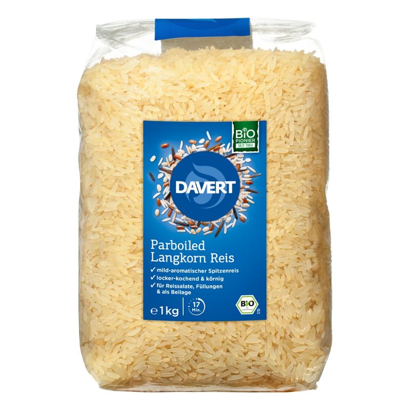 Davert Parboiled Reis 1kg - Produktbild