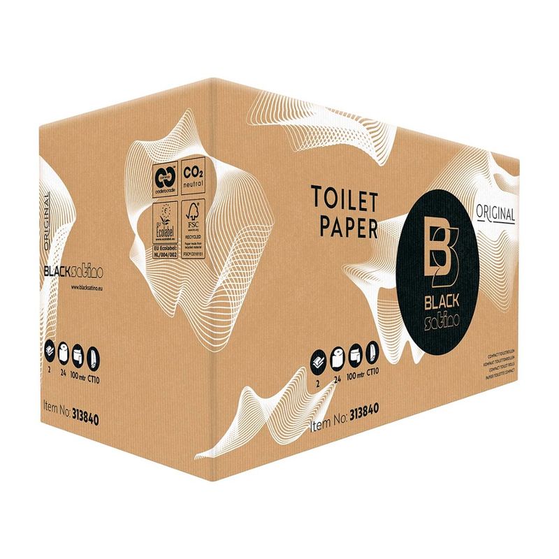 memo Handelsware BlackSatino Toilettenpapier Kompaktrollen, 24 Stk. - Produktbild