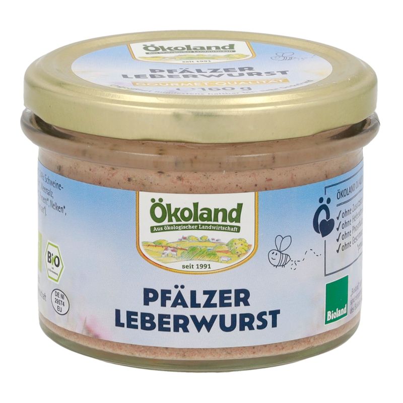 ÖKOLAND Pfälzer Leberwurst in Gourmet-Qualität - Produktbild