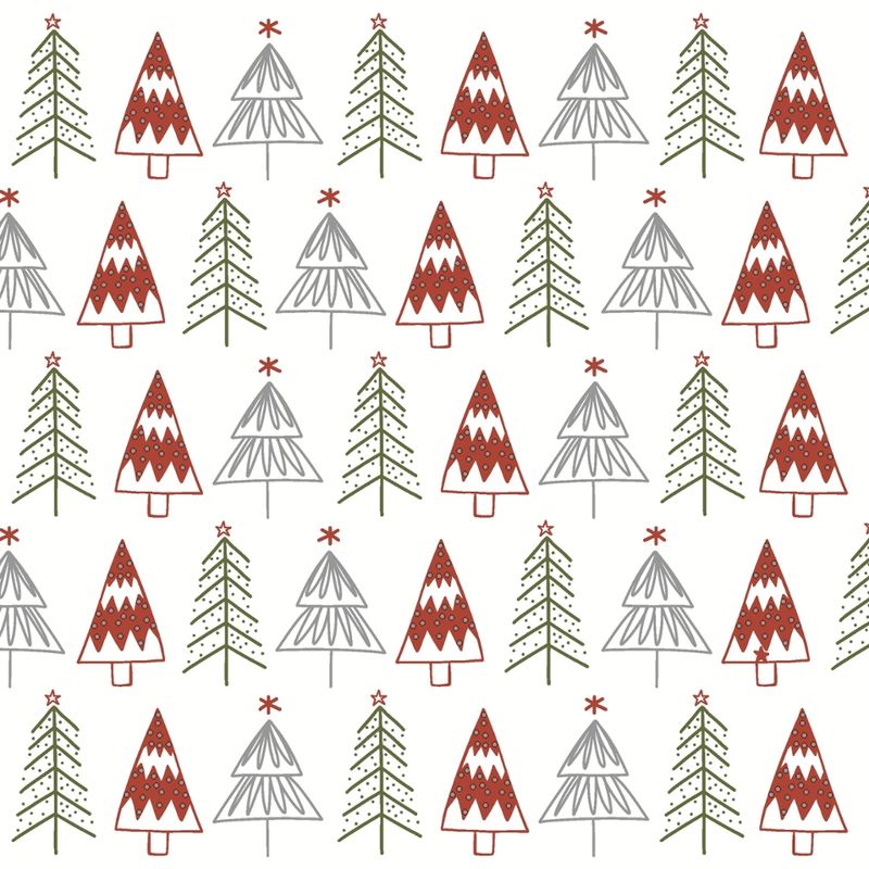Paper + Design Motivserviette 3-lagig 25x25 cm "Fun trees red" - Produktbild