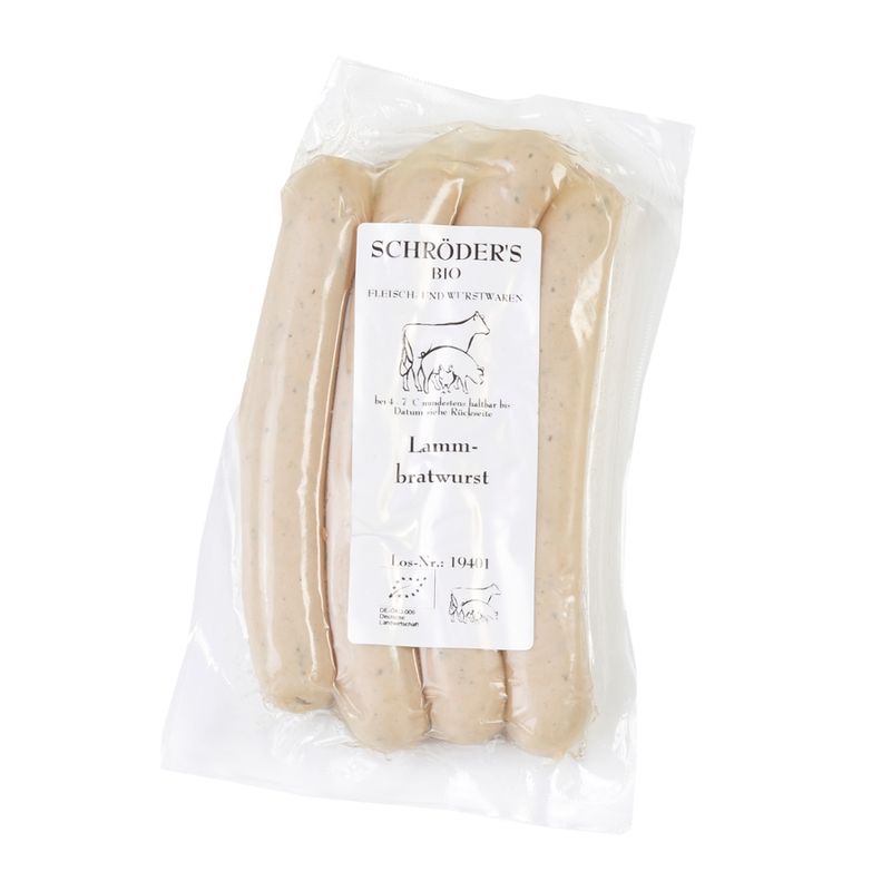 Schröder's Bio Fleisch- und Wurstwaren Lammbratwurst 4/50 g - Produktbild