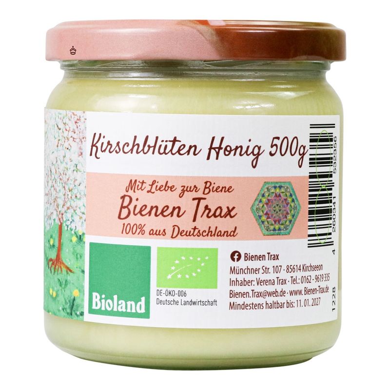 Familienimkerei Bienen-Trax Kirschblütenhonig 500g - Produktbild