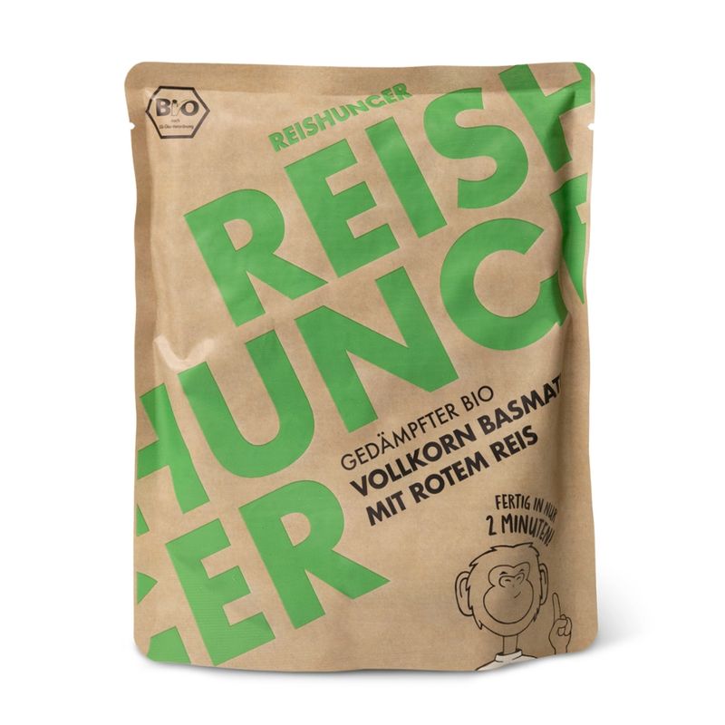 Reishunger Reishunger Gedämpfter Vollkorn Basmati + Roter Reis, Bio, Kontrollnummer DE-ÖKO-001 (250g) - Produktbild