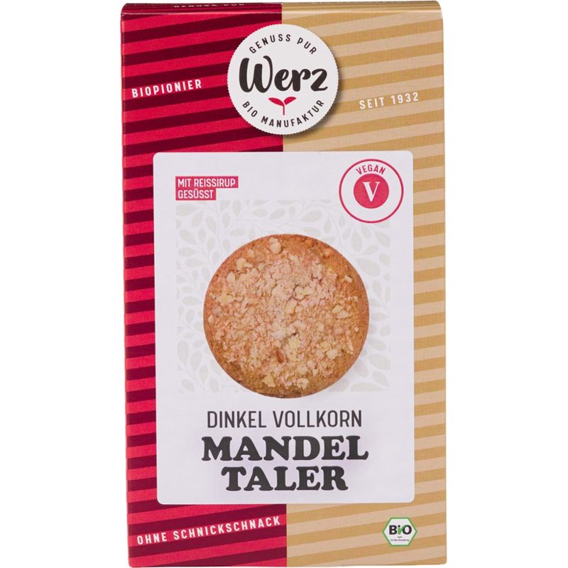 Naturkornmühle Werz Mandel Taler, Dinkel Vollkornkekse - Produktbild