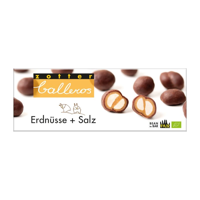 Zotter Schokolade Balleros "Erdnüsse + Salz" - Produktbild