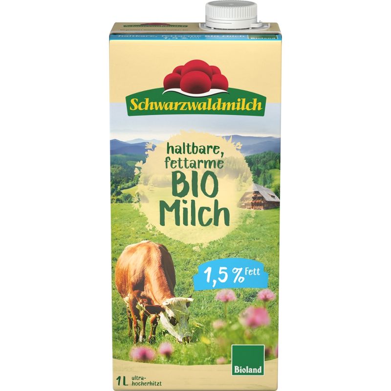 Schwarzwaldmilch BIO SWM BIO H-Milch 1,5% 12x1L PG - Produktbild