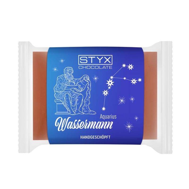 Styx Naturcosmetic BIO Feinste Vollmilchschokolade 50g Sternzeichen Wassermann - Produktbild