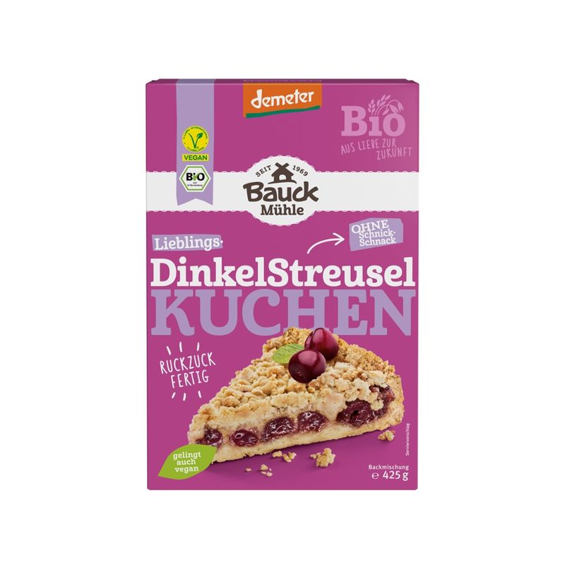 Bauck Mühle Dinkel Streuselkuchen Demeter - Produktbild