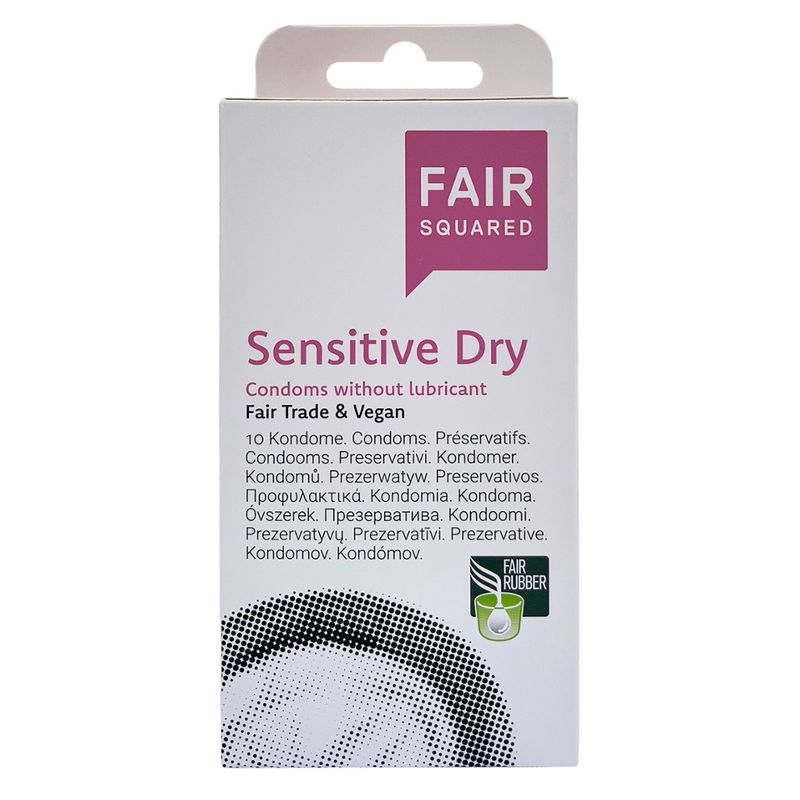 FAIR SQUARED FAIR SQUARED Sensitive Dry Kondome 10 Stück - Fair und Vegan - Produktbild