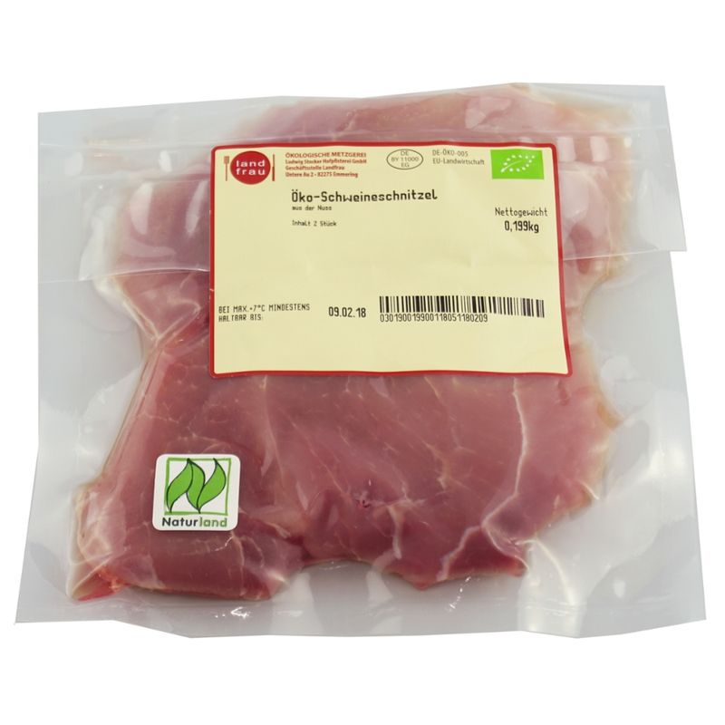 Landfrau Öko-Schweinschnitzel a. d. Nuss - Produktbild