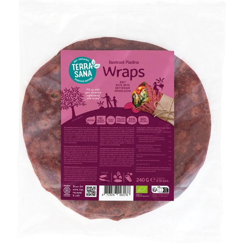 TerraSana Gemüsewraps mit Roter Bete - Produktbild