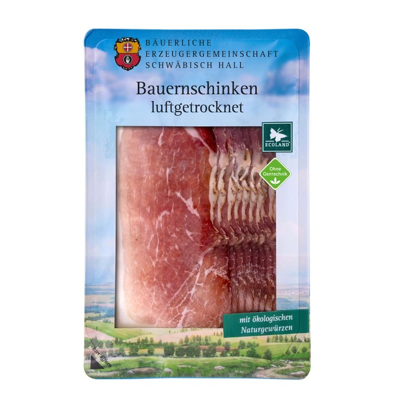 Bäuerliche Erzeugergemeinschaft Schwäbisch Hall Bio Bauernschinken luftgetrocknet - Produktbild