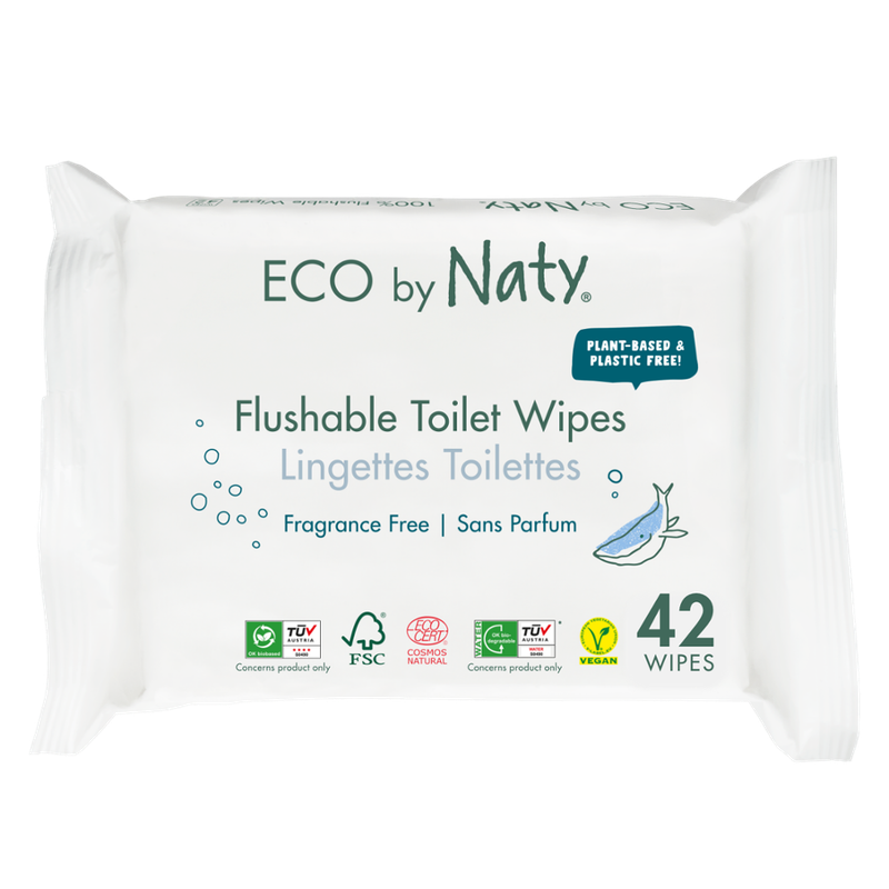 Naty Eco by Naty Feuchttücher unparfürmiert, herabspülbar, Reisegröβe 42 St. - Produktbild