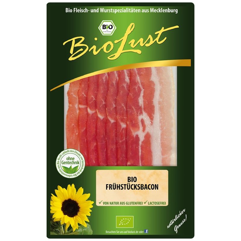 Biolust Bio Frühstücksbacon geschnitten - Produktbild