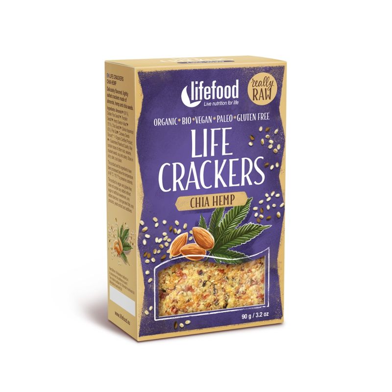 Lifefood  Lifefood Chia-Hanf-Kräcker Roh Bio - Produktbild