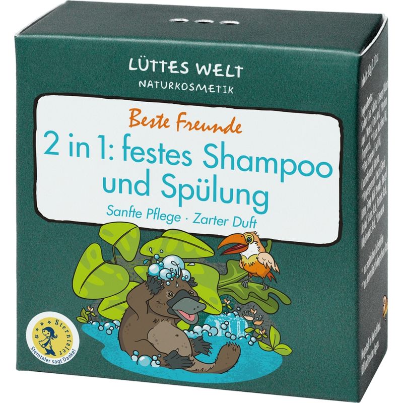 Lüttes Welt Naturkosmetik Lüttes Welt "Beste Freunde" Festes Shampoo&Spülung - Produktbild