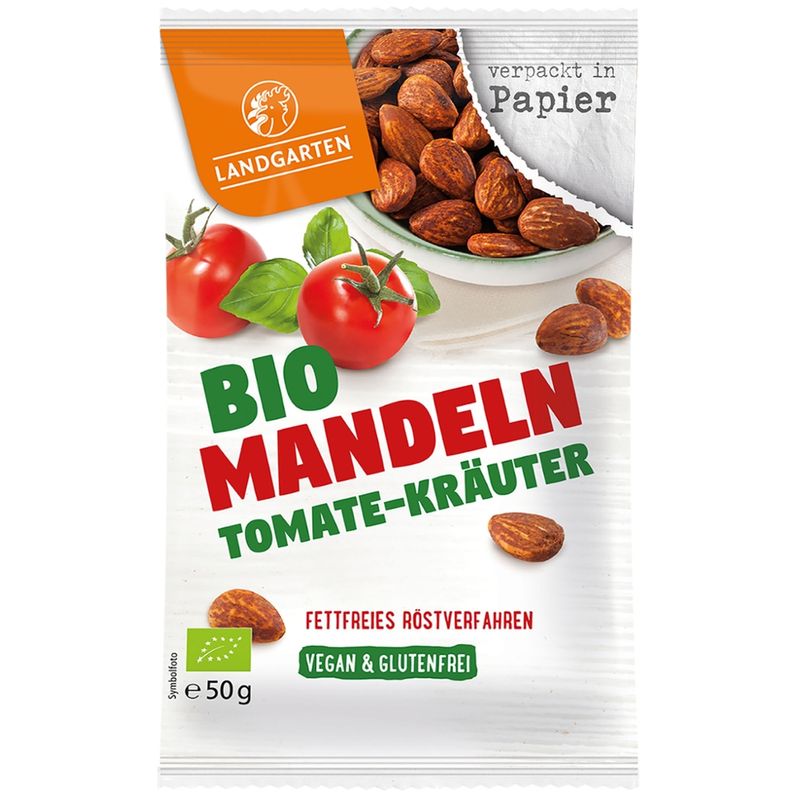 Landgarten Bio Mandeln Tomate-Kräuter 50g - Produktbild