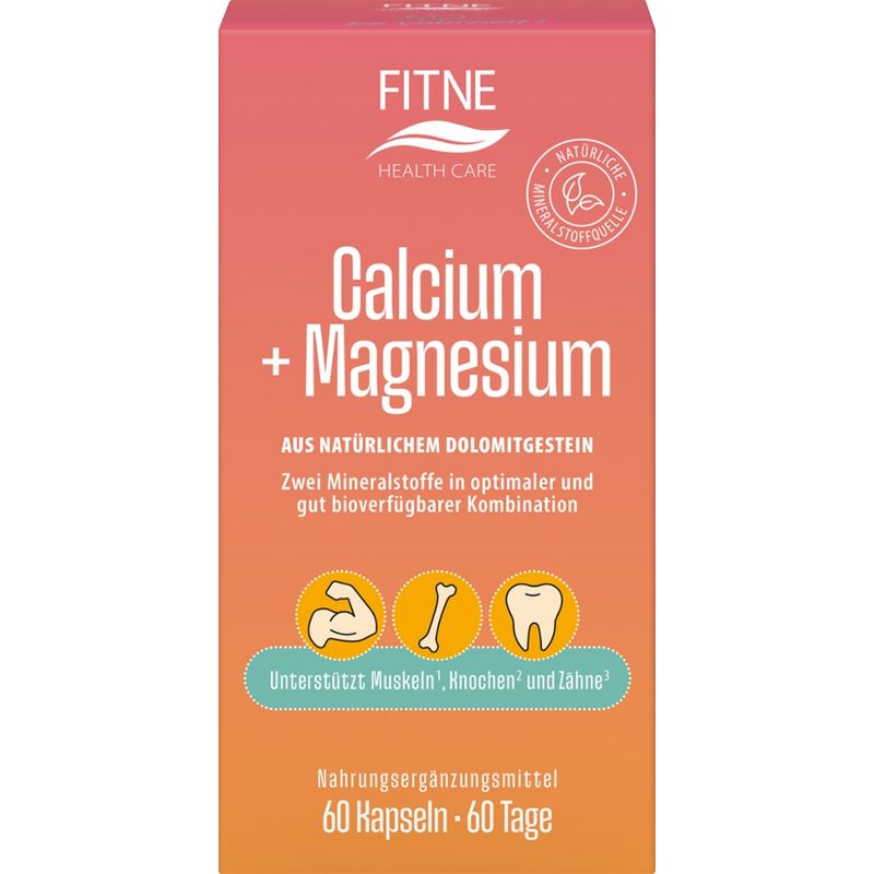 Fitne Calcium + Magnesium, 60 Kps. à 821 mg - Produktbild