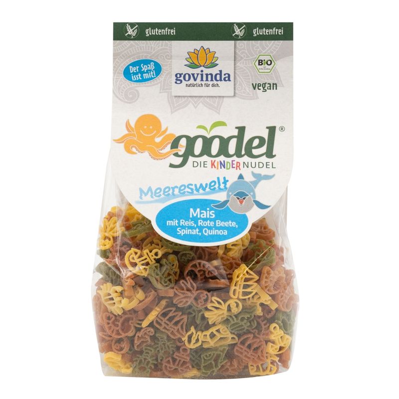 Govinda goodel DIE KINDERNUDEL MEERESWELT Mais mit Reis, Rote Bete, Spinat, Quinoa - Produktbild