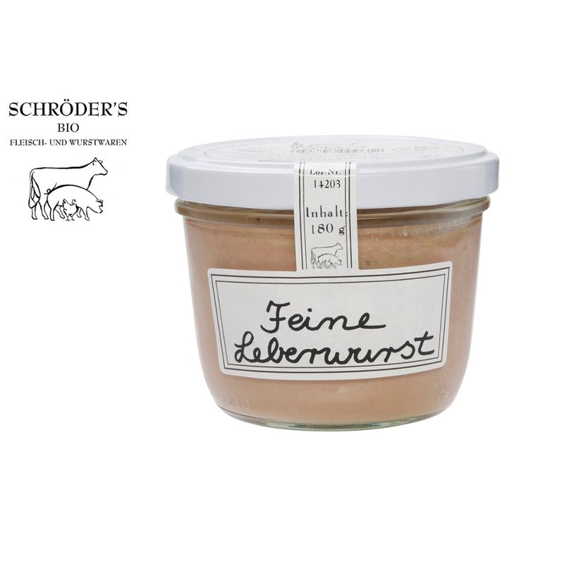 Schröder's Bio Fleisch- und Wurstwaren Feine Leberwurst im Glas - Produktbild