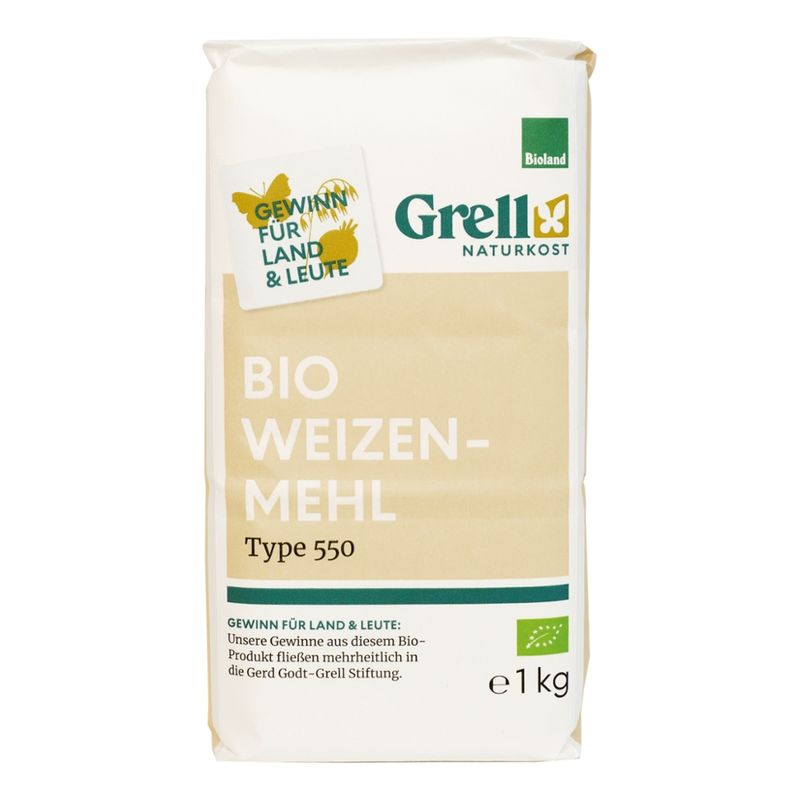 Grell Naturkost Weizenmehl Type 550 (Bioland) - Produktbild