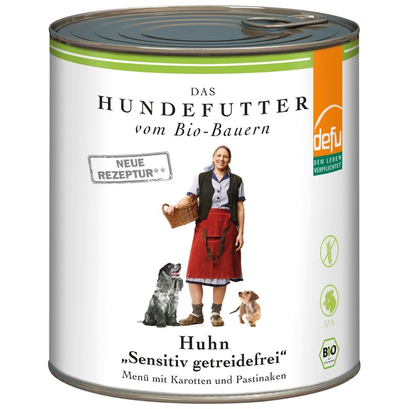defu - Das Tierfutter vom Bio-Bauern Hund Huhn "Sensitiv getreidefrei" - Produktbild