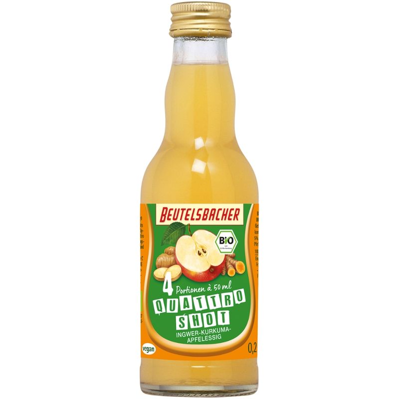 BEUTELSBACHER QUATTRO SHOT Ingwer-Kurkuma-Apfelessig - Produktbild