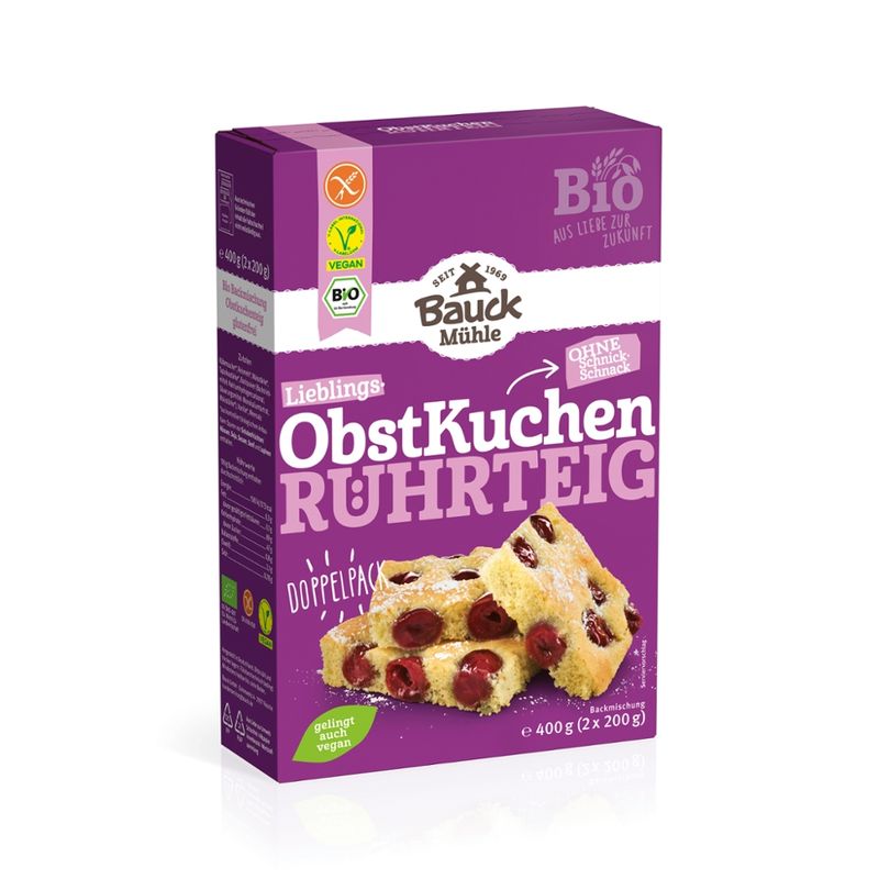 Bauck Mühle Obstkuchen Rührteig glutenfrei Bio - Produktbild