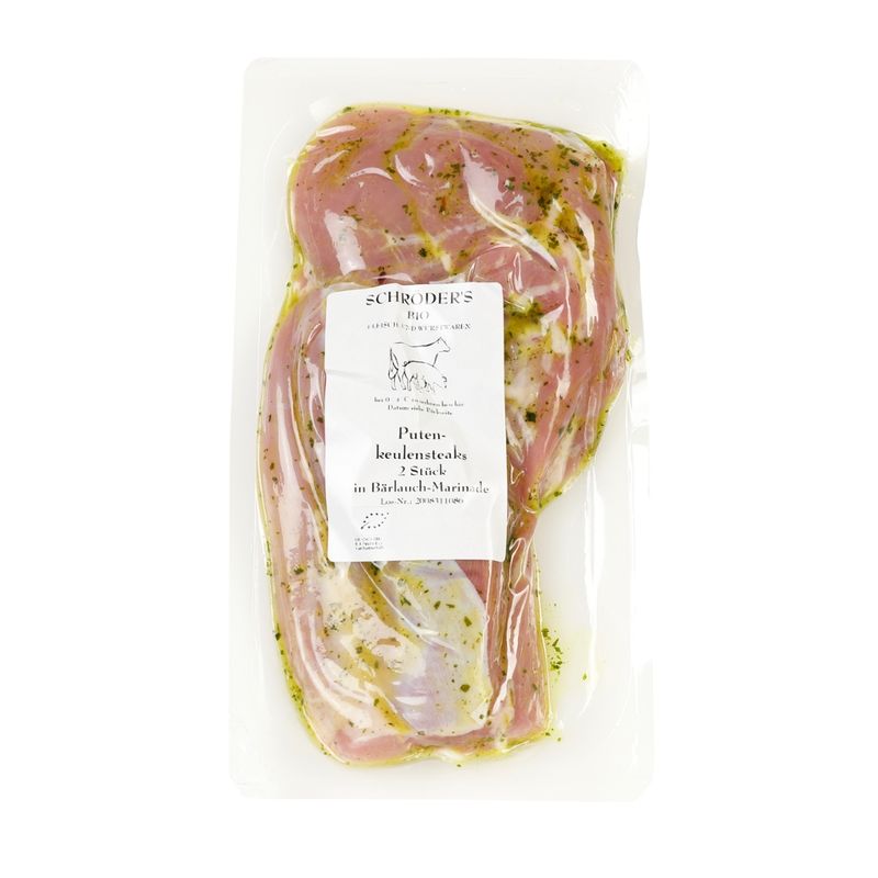 Schröder's Bio Fleisch- und Wurstwaren Putenkeulensteak Bärlauch ca. 250 g - Produktbild