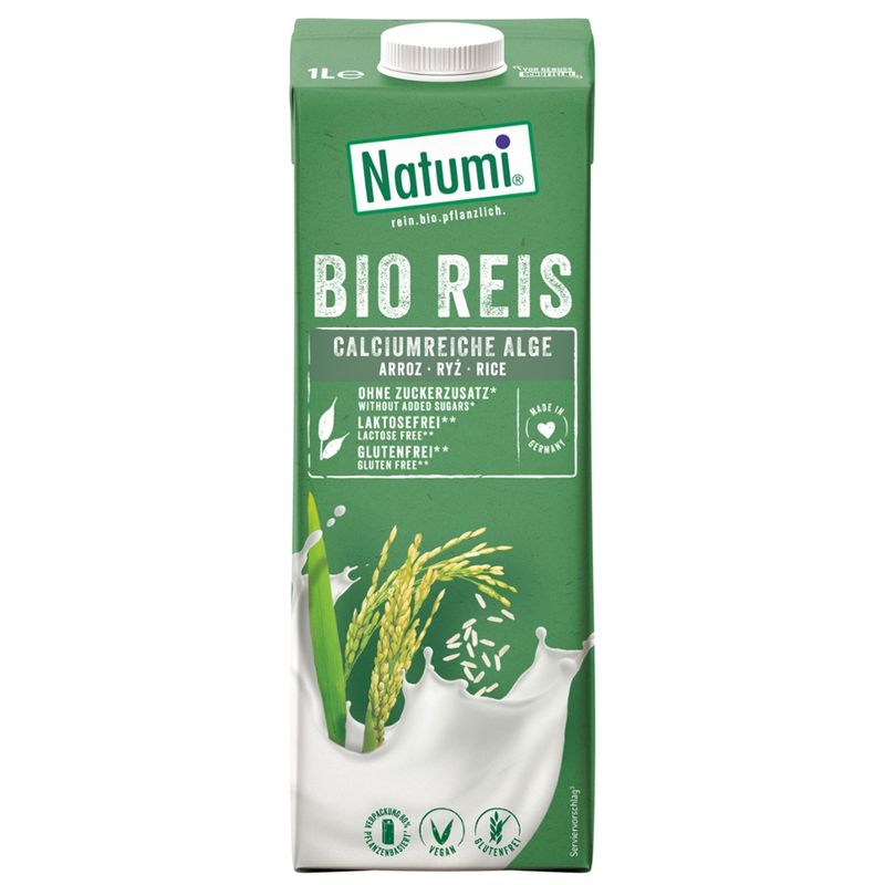 Natumi Getränk auf fermentiertem Reis mit Alge Lithothamnium calcareum, UHT - Produktbild